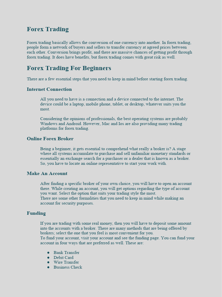 Beginner's Guide to Forex Trading | PDF | Foreign Exchange Market ...