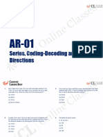 AR - 01 Q - Series, Coding-Decoding and Directions
