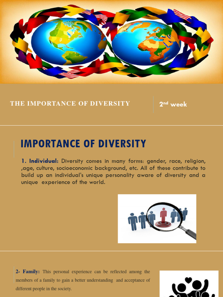 2nd Week Importance of Diversity | PDF | Teachers | Family