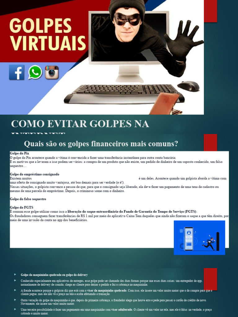 Evite Golpes Comuns na Internet | PDF | Celulares | Aplicativo para celular