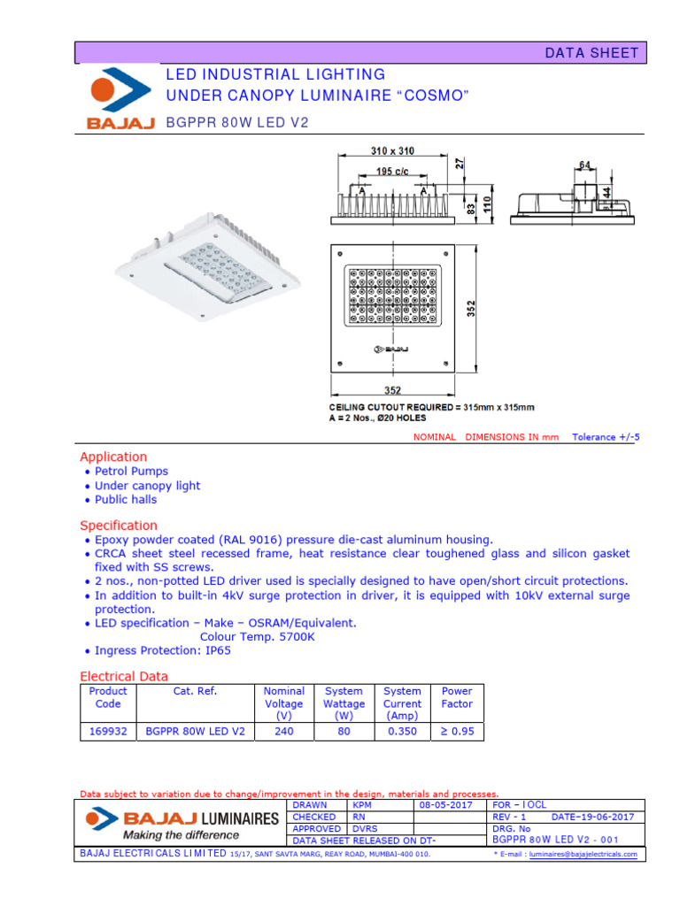 Cosmo Canopy 80w Led v2 PDF