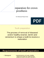 Tooth Preparation For Crown Prosthesis: Dr. Mohammad Najmul Alam