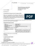 BSE Limited National Stock Exchange of India Limited: Brief Profile of The Company Secretary