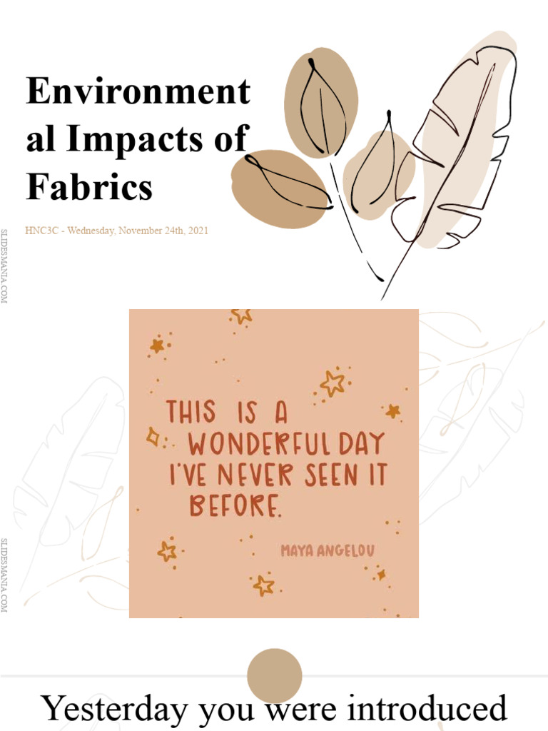 Environmental Impacts Of Fabrics Pdf Rayon Textiles