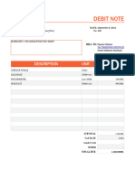 Debit Memo Template - 2