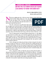 MỘT SỐ VẤN ĐỀ RÚT RA TỪ CHÍNH SÁCH SỬ DỤNG NHÂN TÀI CỦA ĐẢNG TỪ NĂM 1945 ĐẾN NAY