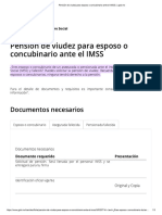 1 Pensión de Viudez para Esposo o Concubinario Ante El IMSS - Gob - MX