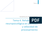 Tema 4. Rehabilitación Neuropsicológica en Atención y Velocidad de procesamiento