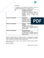 Comunicación Fechas de Las Evaluaciones 2020