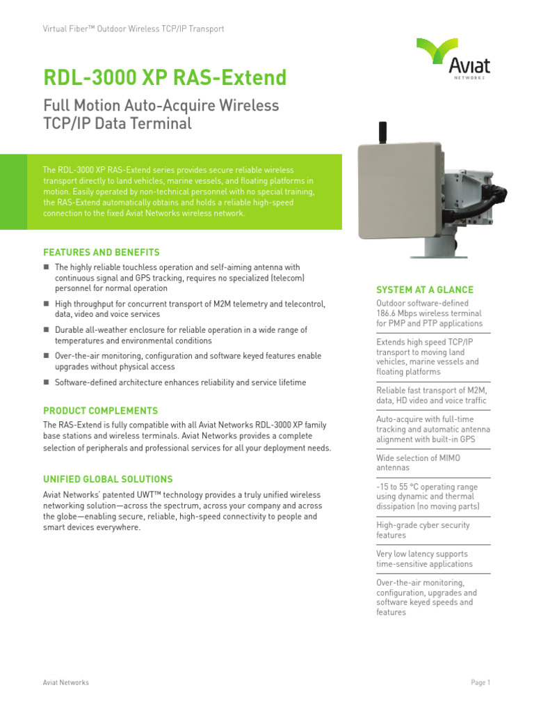 RDL 3000 XP RAS Extend Short Form Datasheet 2023 SEP 21 | PDF | Mimo ...