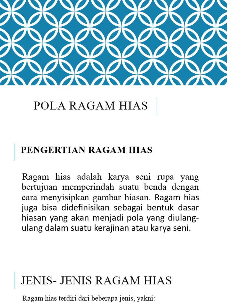 Jenis dan Pola Ragam Hias Seni Rupa | PDF