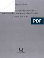 (Fichteana) Martial Gueroult - L’Évolution Et La Structure de La Doctrine de La Science Chez Fichte.. I-Georg Olms