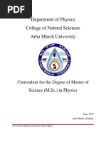 Final MSC in Physics Curriculum