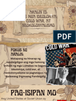 Aralin 13 Ang Mga Ideolohiya, Cold War, At Neokolonyalismo (1)