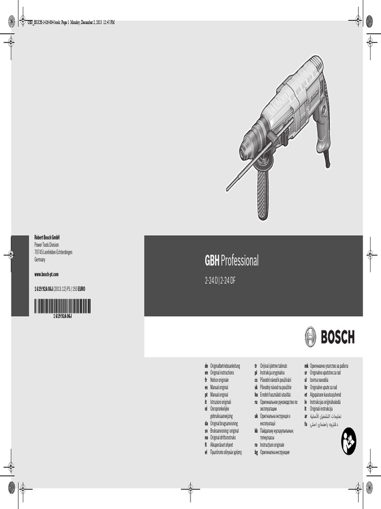 Bosch Hammer Drill | PDF | Electrical Connector | Drill
