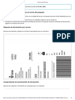 Instrucciones Adicionales para El Envío Del Paquete