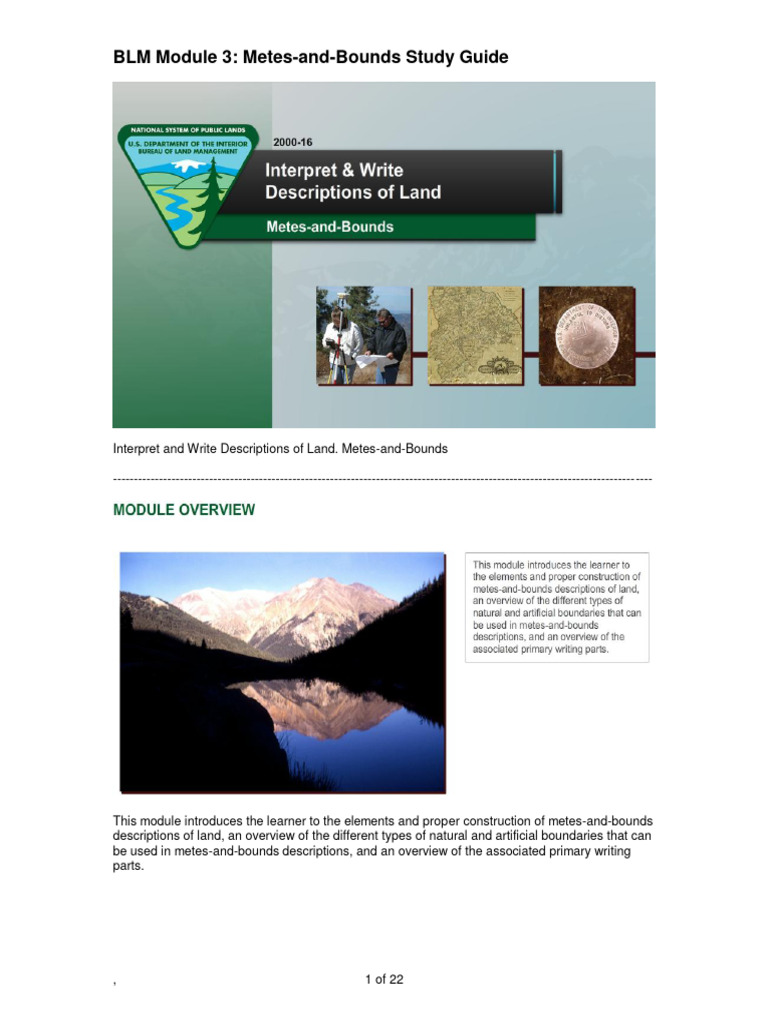 Metes and Bounds Download Free PDF Surveying