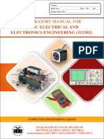 Laboratory Manual For: Basic Electrical and Electronics Engineering (312302)