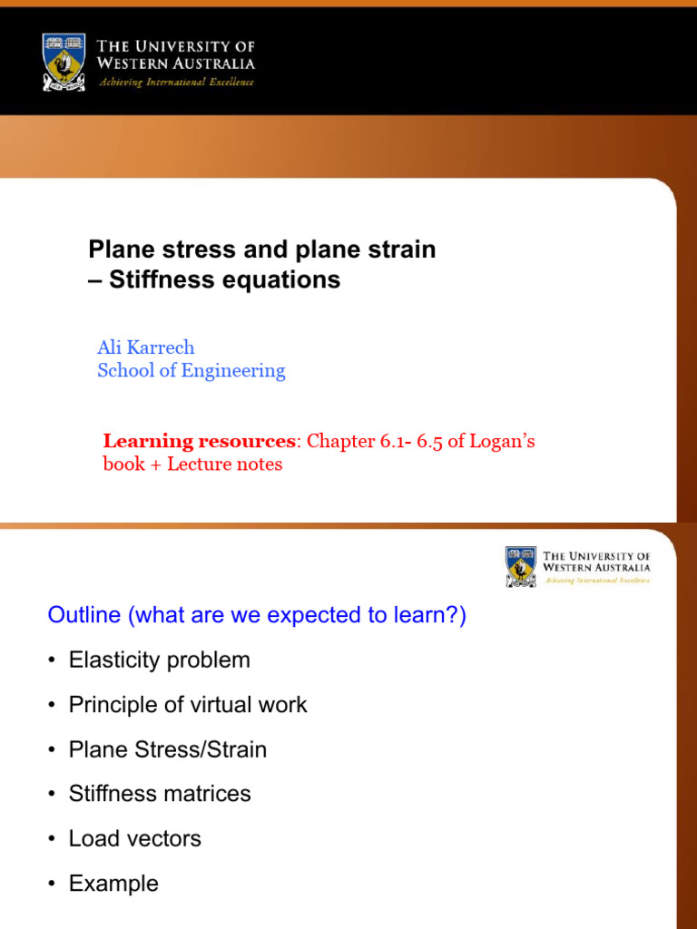 5 - Plane Stress - Strain Elements | PDF | Stress (Mechanics) | Force