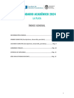 Calendario Académico 2024: Índice General