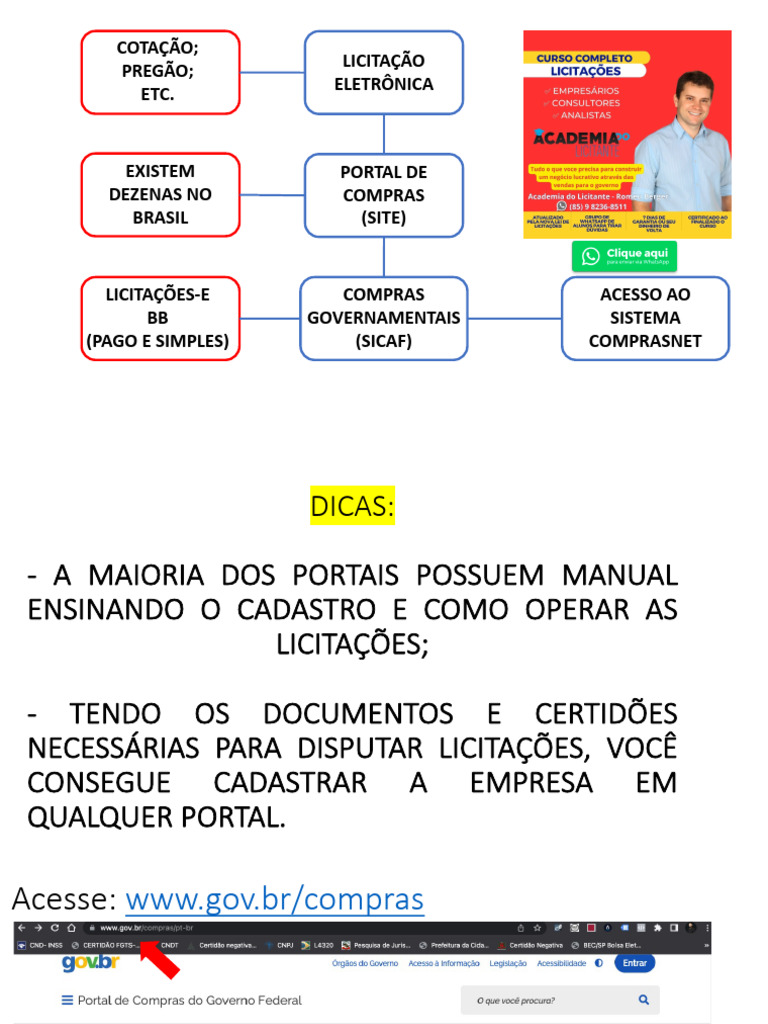 Cadastro no SICAF: Passo a Passo | PDF