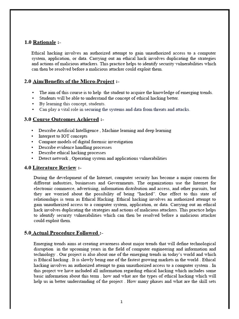 Overview of Ethical Hacking Practices | PDF | Security Hacker | White ...