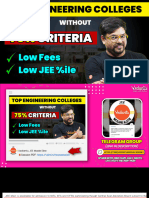 Low Fee Top Colleges Without 75% Criteria Through JEE Mains