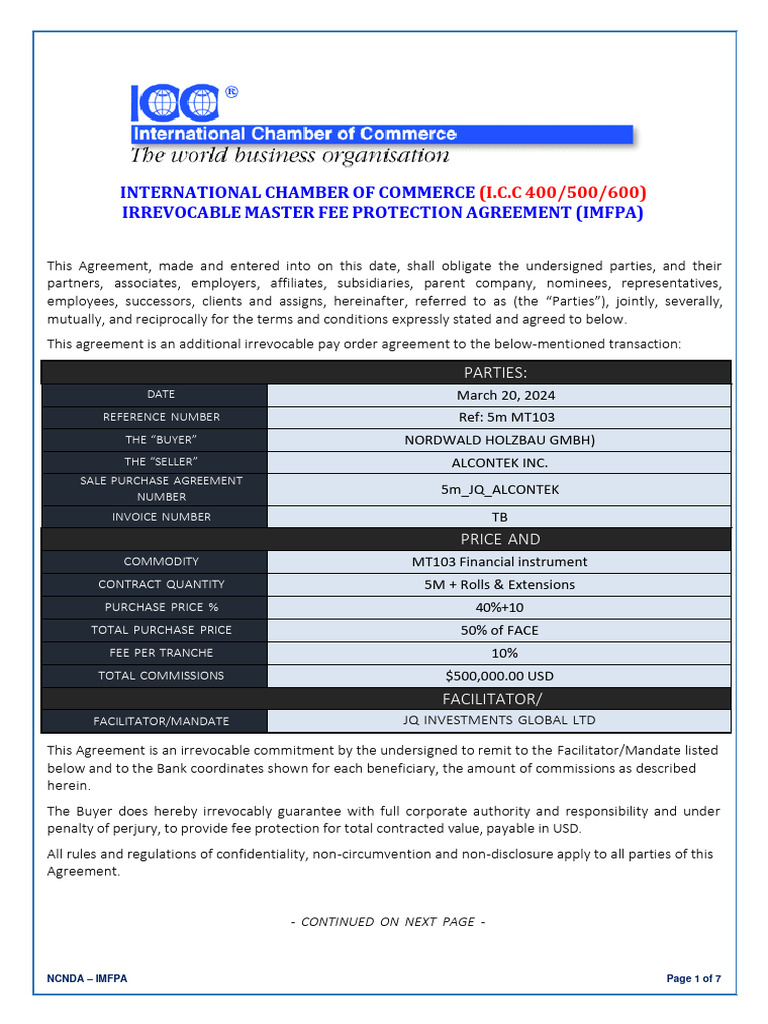 Imfpa 5M PDF Letter Of Credit Arbitration
