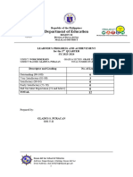 Learner's Progress and Achievement - Work Immersion