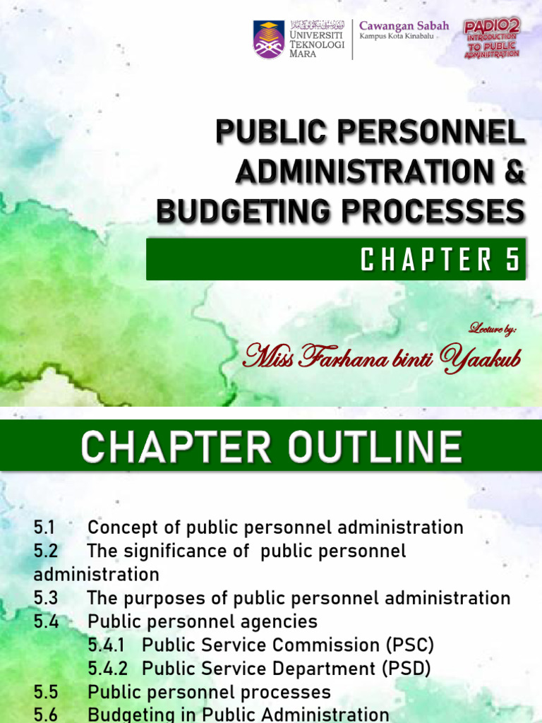 Chapter 5 Public Personnel Administration & Budgeting Processes | PDF ...