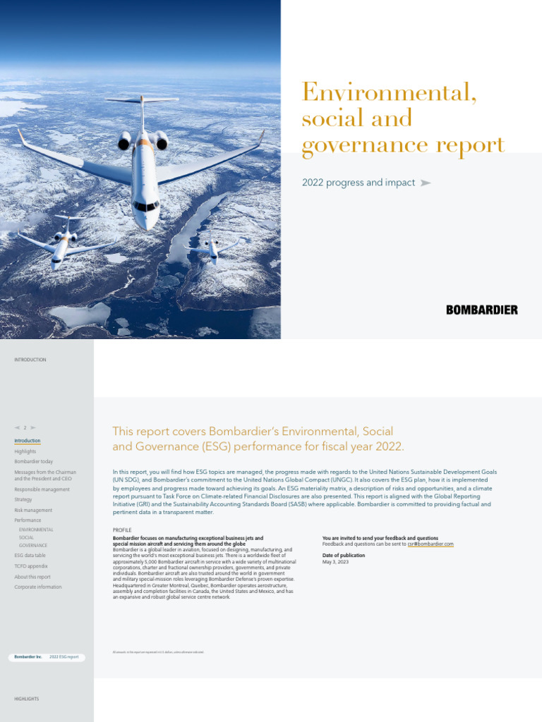 BOMBARDIER SUSTAINABILITY REPORT visual data 3