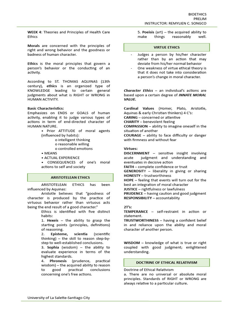 Health Care Ethics Principles Overview | PDF | Morality | Utilitarianism