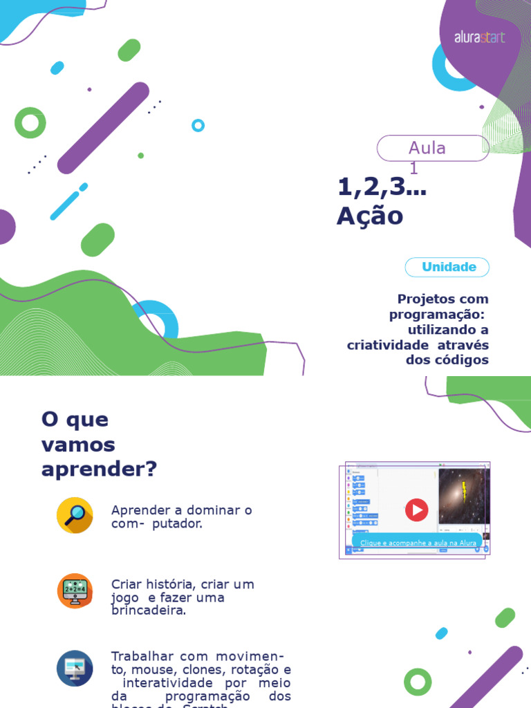 Aula 1 - Scratch | PDF | Swift (linguagem de programação)