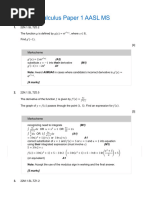 Calculus Paper 1 AASL MS