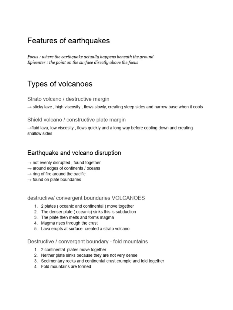 Geography Earthquake | PDF | Volcano | Plate Tectonics