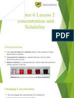 Grade 8 Chemistry Chapter 6 Lesson 2 - Concentration and Solubility