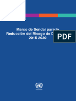 Marco de Sendai para La Reducción Del Riesgo de Desastres 2015-2030