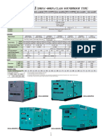 Denyo = DCA 150-600kva = Specification Table