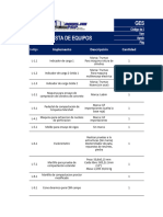 Lista de Equipos y Patrones para Laboratorios de Muestreo, Ensayo o Calibración