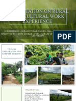 PRESENTATION ON RURAL AGRICULTURAL WORK EXPERIENCE