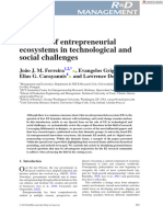 R D Management - 2023 - Ferreira - The role of entrepreneurial ecosystems in technological and social challenges