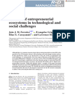 R D Management - 2023 - Ferreira - The Role of Entrepreneurial Ecosystems in Technological and Social Challenges