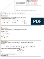 Série N 3 Semestre II Ordre Et Opérations