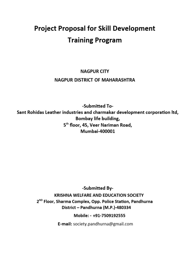 Nagpur Skill Development Training Proposal | PDF