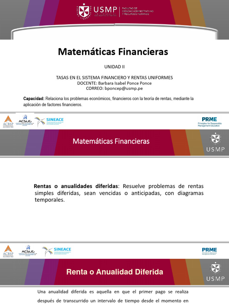 Matemáticas Financieras Unidad II - IV | PDF | Finanzas Matemáticas ...