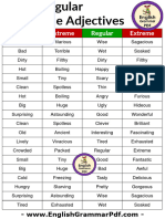 Regular and Extreme Adjectives List