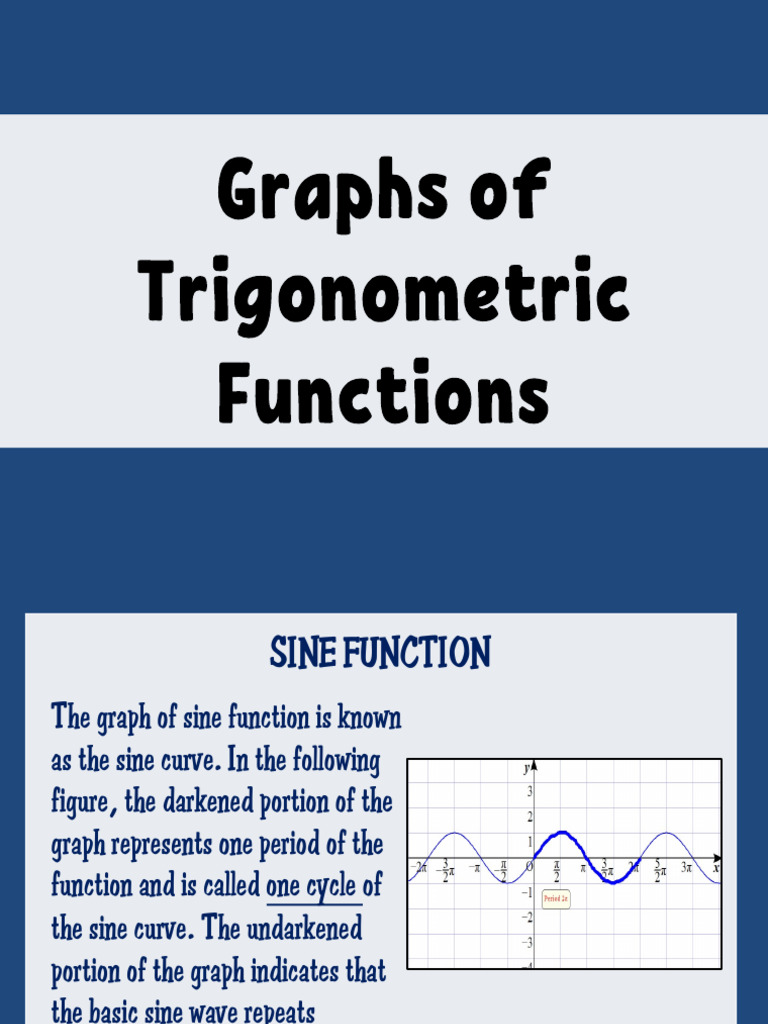 3.8 Graphs of Trigonometric Functions | PDF | Function (Mathematics ...