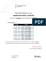 Harmonogram Zjazdów: W Semestrze Zimowym W Roku Akademickim 2022/2023