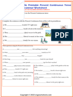 vHL8CkzIMC Free ESL Printable Present Continuous Tense English Grammar Worksheet