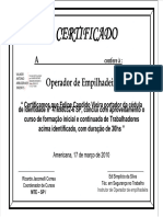 Dokumen - Tips - Certificado de Operador de Empilhadeira